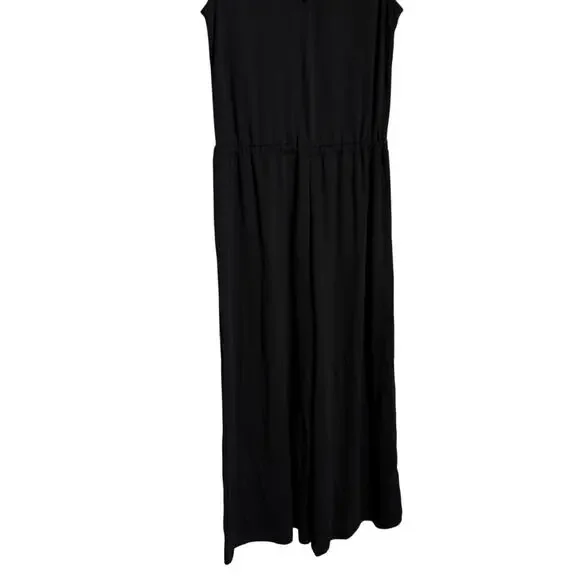 Sweaty Betty Black Cruise Wide Leg V-Neck Sleeveless Travel Jumpsuit Size XS - Picture 9 of 10